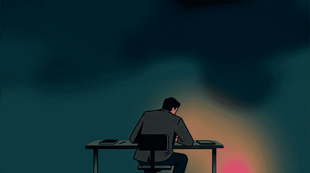 Immersive Background: Person at a desk